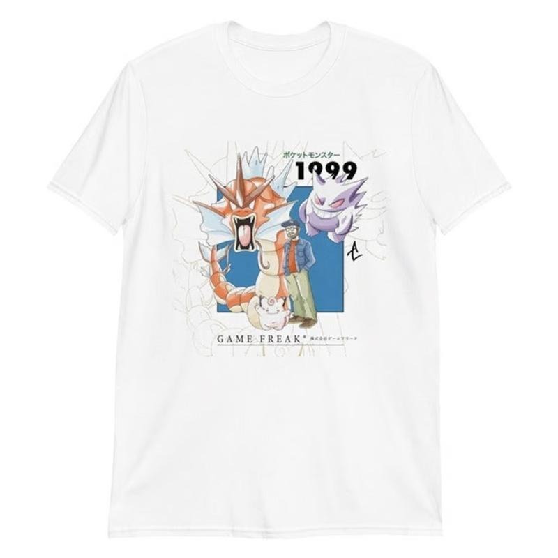 Pokemon 1999 RedGyrados Game Freak Shirts, Pokemon T-Shirt, Pokemon Shirts, Pokemon Stuff, Unisex T-shirt, Unisex Anime Manga Shirt Top Menswear