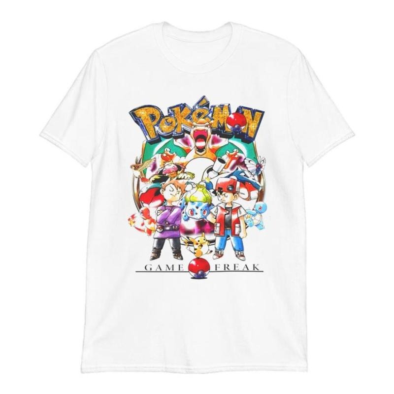 Pokemon Game Freak Cartoon Shirts, Pokemon T-Shirt, Pokemon Shirts, Pokemon Stuff, Unisex T-shirt, Unisex Anime Manga Shirt Top Menswear