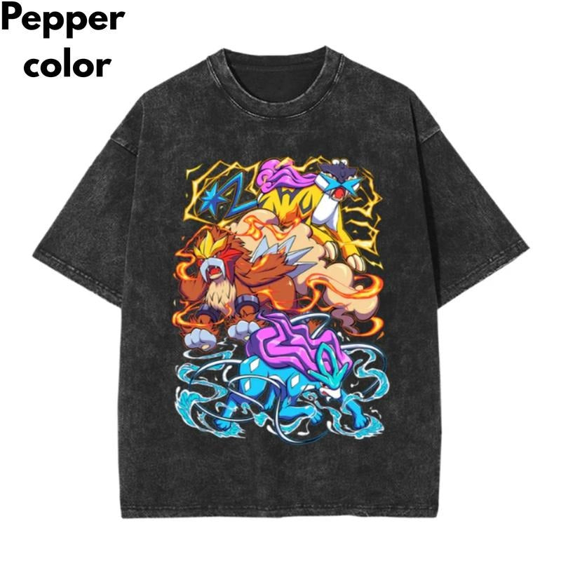 Pokemon Tshirt, Pokemon Shirt, Pokemon Stuff, Unisex T-shirt, Anime Manga Shirt Top Menswear