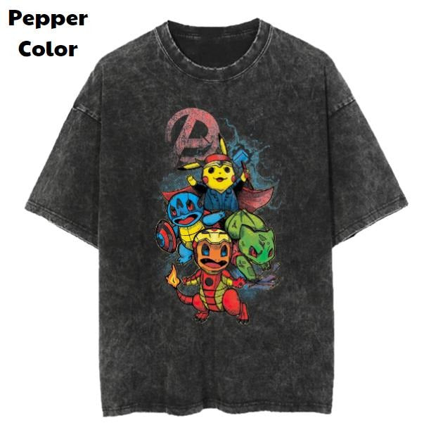 Pokevengers Vintage Tee, Pokemon T-Shirt, Pokemon Graphic Tees, Pokemon Shirt, Unisex Anime Shirt, Menswear Womenswear Streetwear