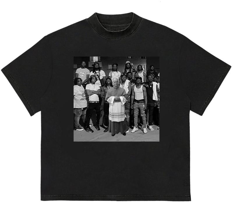 Pope From Oblock T-Shirt Bold Style Retro Design Vintage Tee for Fans Everyday Graphic Tee