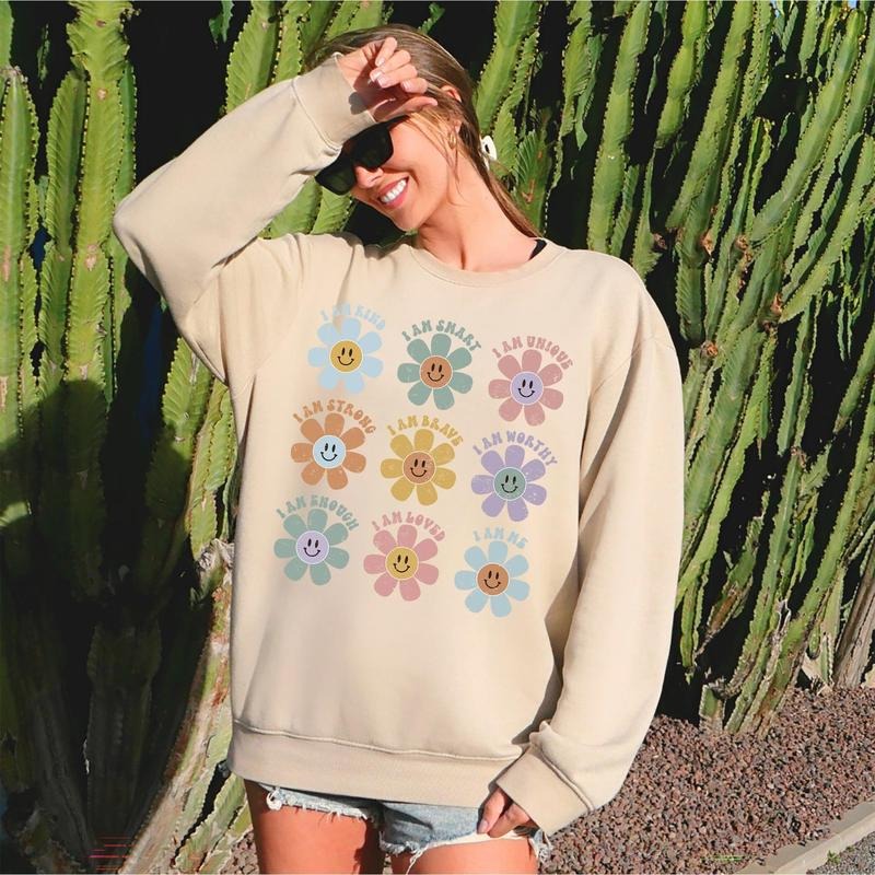 Positive Affirmations, Daisy, Retro, Sweatshirtstyle{n002}2