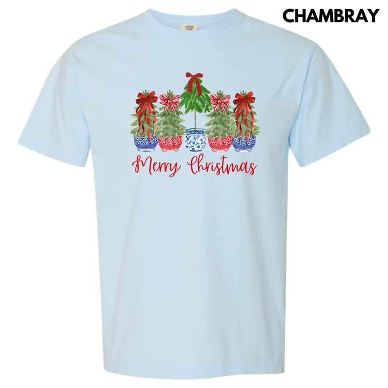 Potted Christmas Trees Comfort Colors T-Shirt 'NLB'
