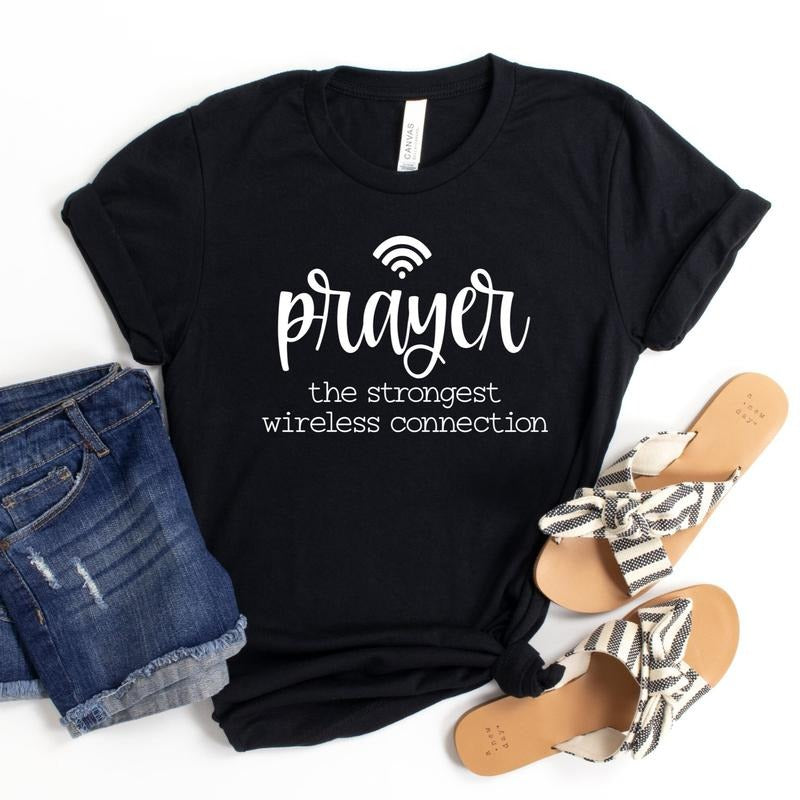 Prayer Definition Unisex Shirt, Black Unisex Tee with "Prayer" Text and Cross Design for Men and Women, Classic Streetwear