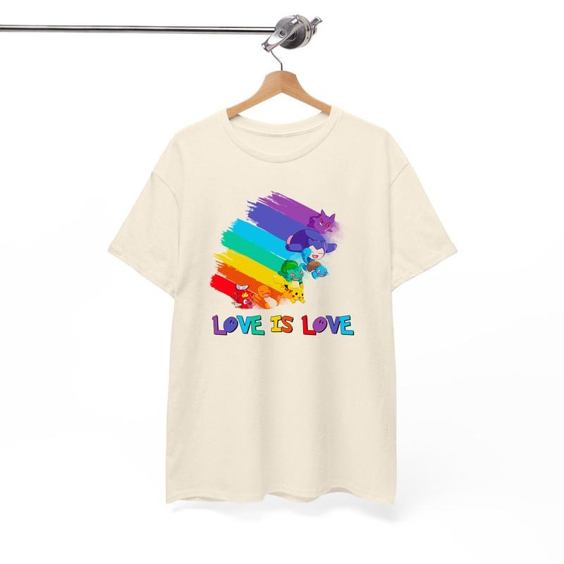 Pride Pokemon Shirt, Love Is Love, Happy Pride Month, LGBT Shirt, LGBTQ+ Support Shirt, Rainbow Shirt,LGBT Pokemon Shirts,Pride Flag Shirtstyle{n002}2