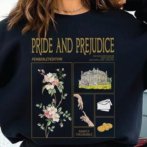 Pride and Prejudice T-Shirt, Pride and Prejudice Gift, Elizabeth Bennet Mr Darcy Pemberley T-shirt, Book Lover T-shirt Merch