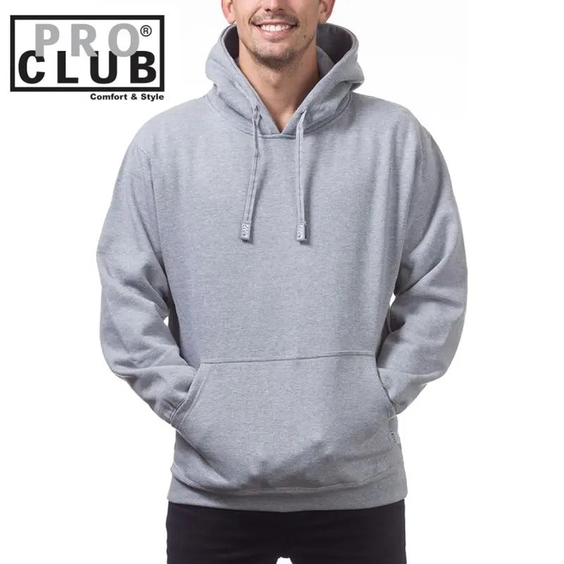Pro Club Heavyweight Hoodie for Men Thick Cotton Fleece Pullover Menswear Sweaters Casual Classic Kangaroo Polyester Kangaroo Polyester heavyweight hoodies