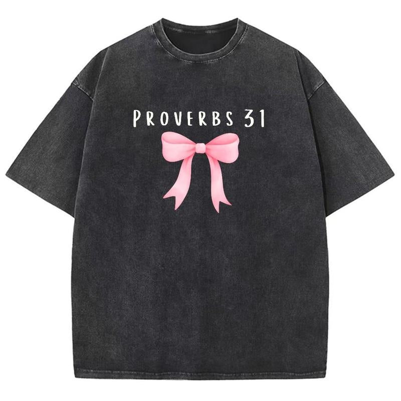 Proverbs 31 Unisex Washed T-Shirt, Christian Jesus t shirts, Vintage 90s Graphic Tee Gift
