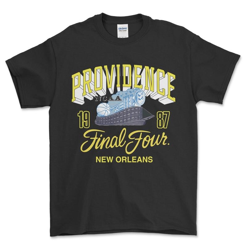 Providence Friars 1987 NCAA Final Four T-Shirt, graphic vintage sports tees for men