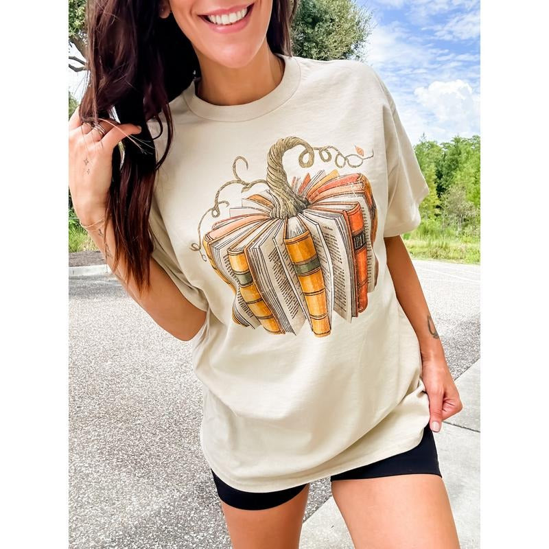 Pumpkin Book Graphic Top