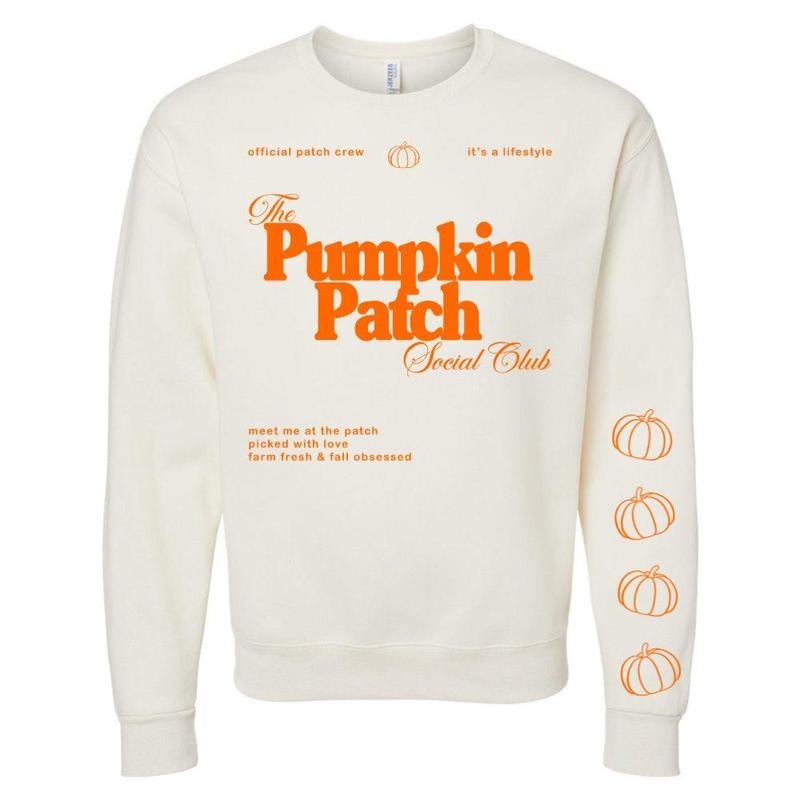 'Pumpkin Patch Social Club' Crewneck Sweatshirt