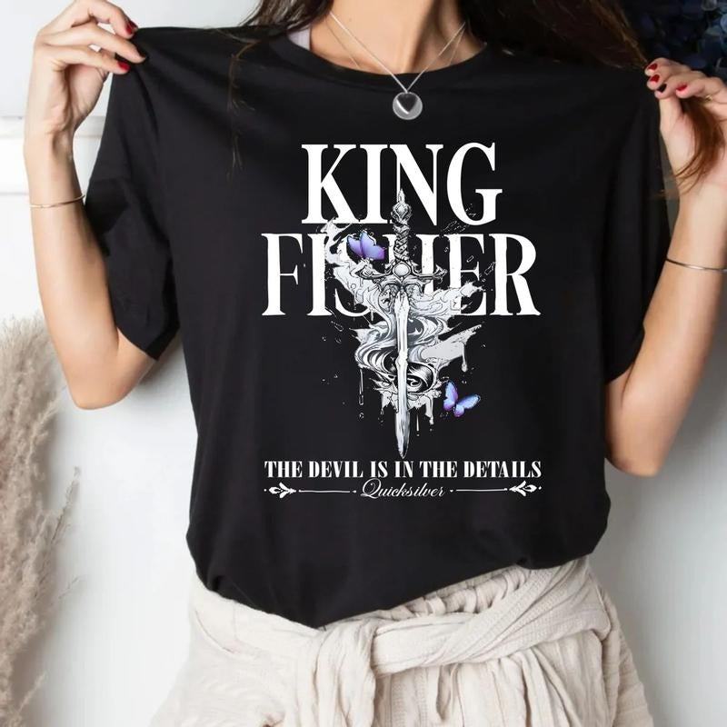 Quicksilver Kingfisher Shirt, Fantasy Bookish Shirt, Quicksilver Callie Hart Shirt, Saeris Fane Kingfisher Inspired , Unisex Sweater Pullover Tee