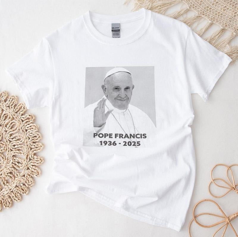 RIP Pope Francis Shirt - 1936 2025 - God Bless Pope Francis T Shirt