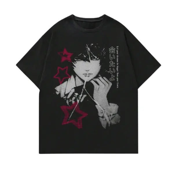 ROMWE Anime Men's Summer Casual Short Sleeve T-Shirt, Hoodie, Sweatshirt S-3XL, Streetwear & Underwear