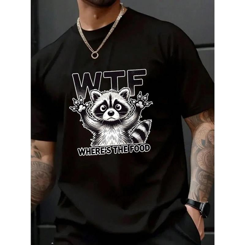 Raccoon Classic Soft Touch - T-Shirts for Men - Comfortable, Short Sleeve, Crew Neck, Regular Fit, Soft, Slightly Stretchy, Machine Washable, Ideal for Weekend Outings, Spring, Summer, and Autumn Wear Made in USA