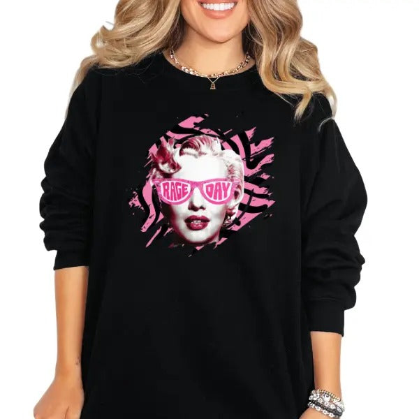 Rage Day Crewneck Sweatshirt, T Shirt, or Hoodie Grunge Aesthetic Pullover | Casual, Comfort, Streetwear Cotton Fit