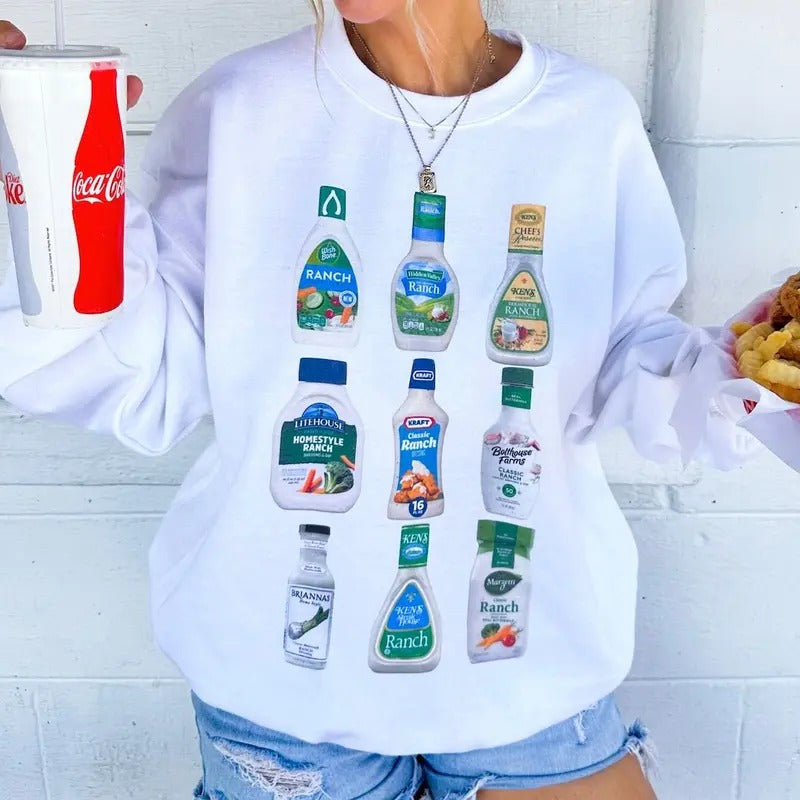 'Ranch Bottles' Pullover Sweatshirt