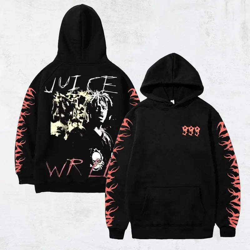 Rapper Juice wrld Hoodie Fashion For Men And Women, Juice WRLD 2 Sided Hoodie Unisex, Trending Hoodie, Gift For Him, Gift For Her, Gift For Fans V3