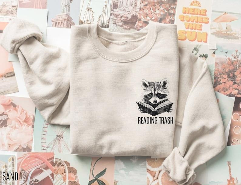 Reading Trash Sweatshirt, Smut Reader Sweater, Smut Lover Gift, Bookish Hoodie and Sweater; T-shirt Cotton Menswear