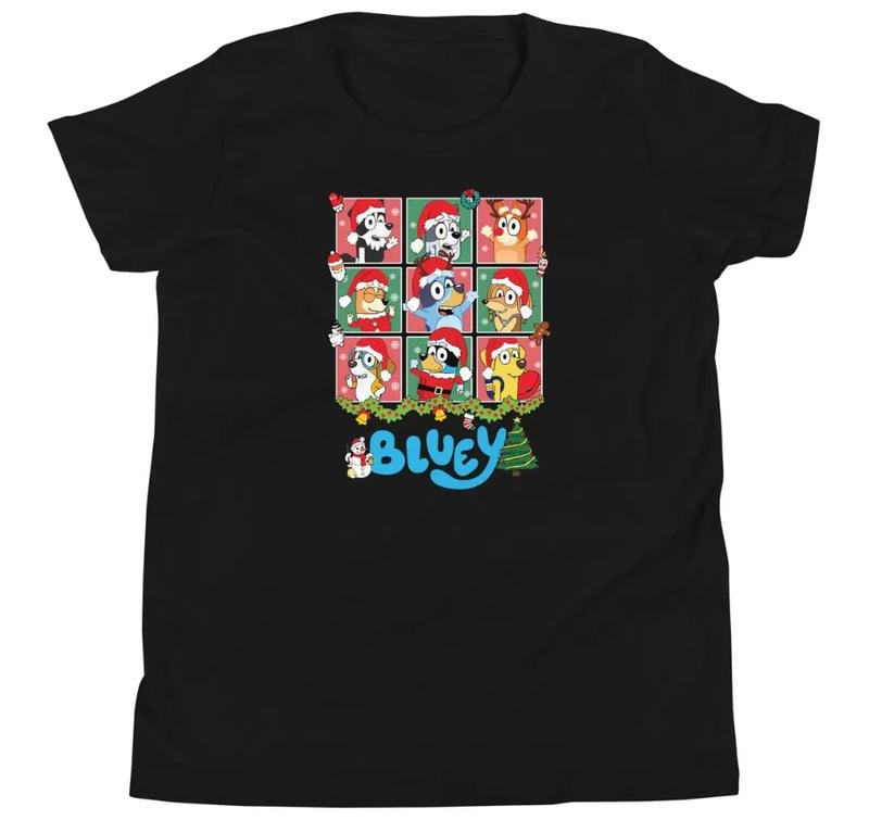 Red Blueyyy Christmas Shirt for Men - Cotton Fabric - Classic