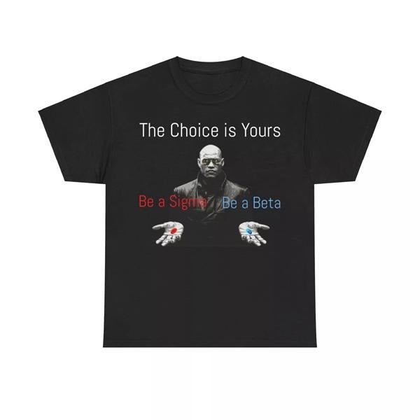 Red Pill or Blue Pill Heavy Cotton Tee, Retro 90s Graphic T-shirt, Funny Dumb Tee, Meme Shirt, Menswear Womenswear Streetwear, Graphic Movie Shirt