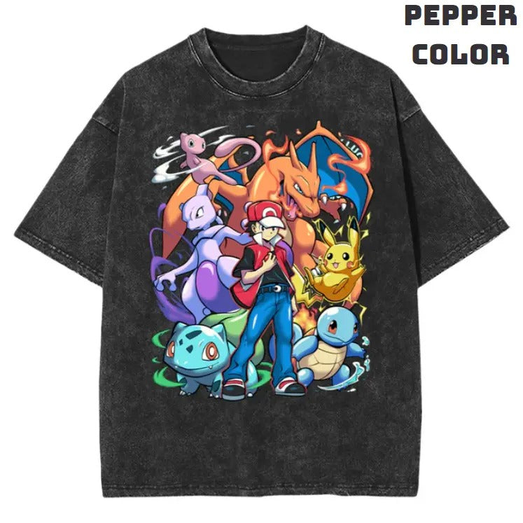Red Team Vintage Graphic Tees, Pokemon T-Shirt, Pokemon Shirts, Pokemon Stuff, Unisex Anime Manga Shirt Top Menswear Womenswear Streetwear