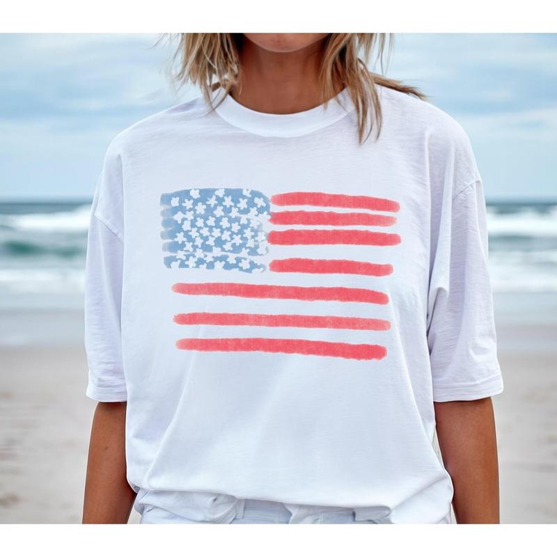 Retro America Shirt, American Flag, 4th Of July Shirt, Fourth Of July, Patriotic USA Gift, Women's Graphic Tee, Comfort Colors, USA Shirt, Women's Comfort Color Tee, Tshirt
