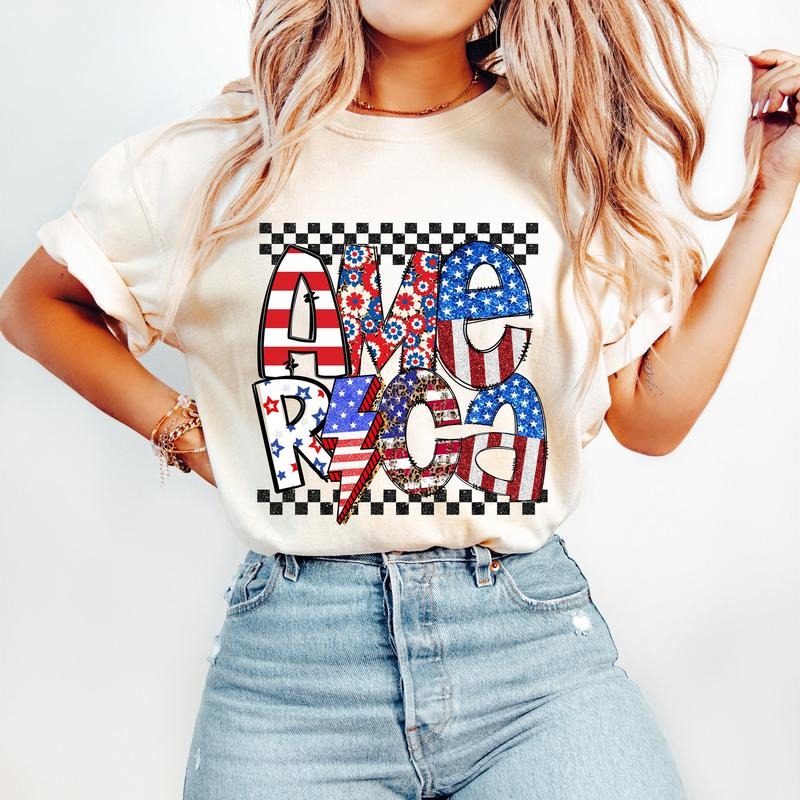 Retro America T-Shirt, 4th of July T-Shirt, Independence day T-Shirt, USA T-Shirt, American Flag T-Shirt