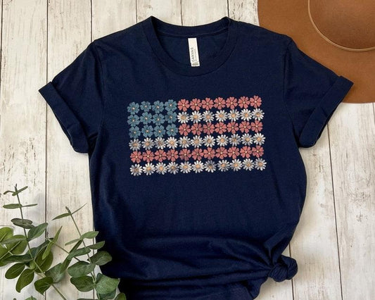 Retro American Flag Shirt, 4th of July Shirts, Womens Fourth of July Shirt, USA Graphic Tee, Patriotic Shirt, Independence Day Gift, USA Tee