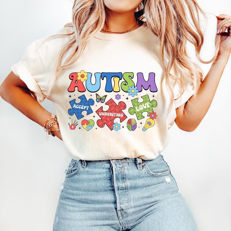 Retro Autism T-Shirt, Autism Awareness T-Shirt, Autism Mama T-Shirt, Autism Advocate T-Shirt, Special Education