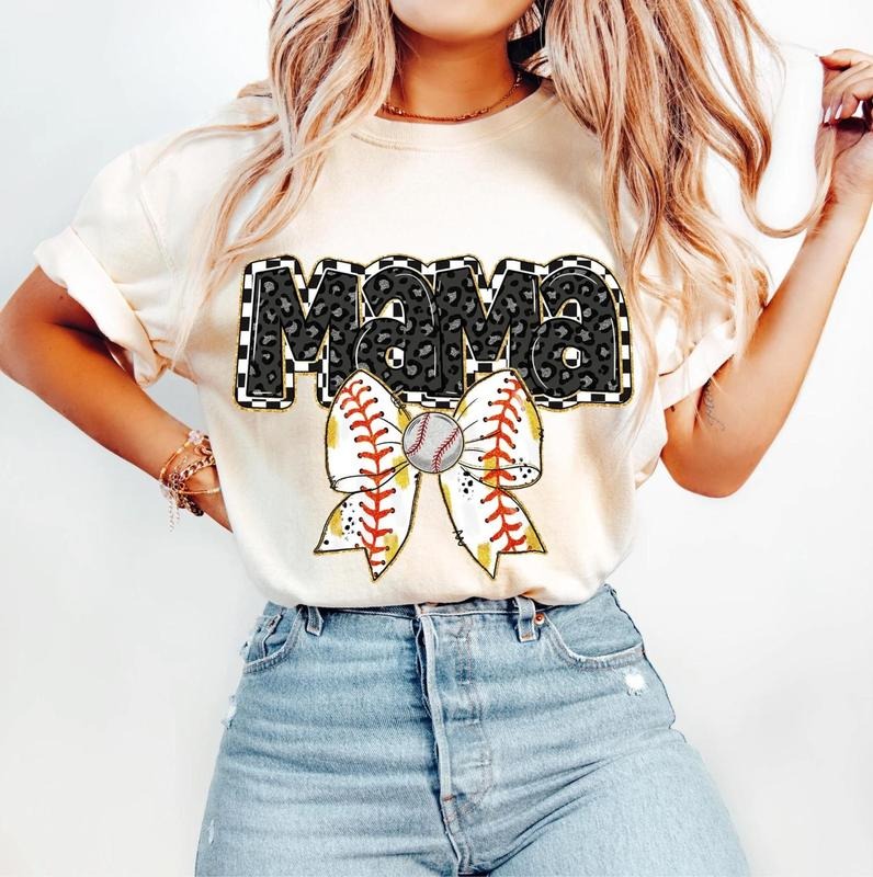 Retro Baseball Bundle T-Shirt, Baseball Mama T-Shirt, Baseball T-Shirt, Baseball Coquette T-Shirt, Game Day Baseball Bow T-Shirt, Checkered Baseball T-Shirtstyle{n002}3
