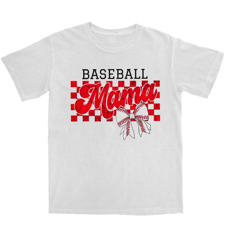Retro Baseball Mama Graphic Shirt, Vintage Sports Game Day TShirt, Sports Team Mom Family Tee Womenswear Top