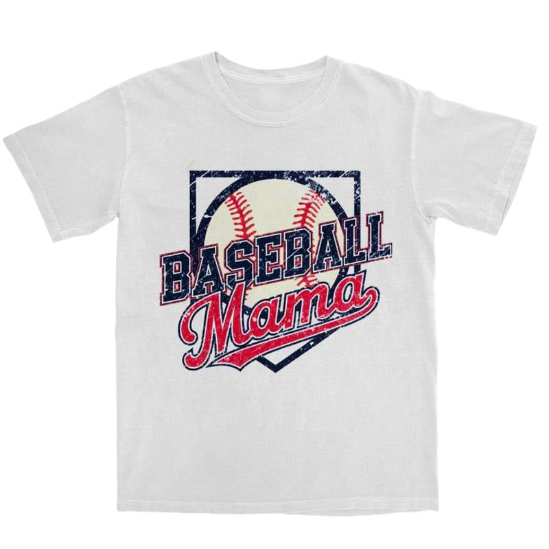 Retro Baseball Mama Season Graphic Shirt, Vintage Sports Game Day TShirt, Sports Team Mom Family Tee Womenswear Top