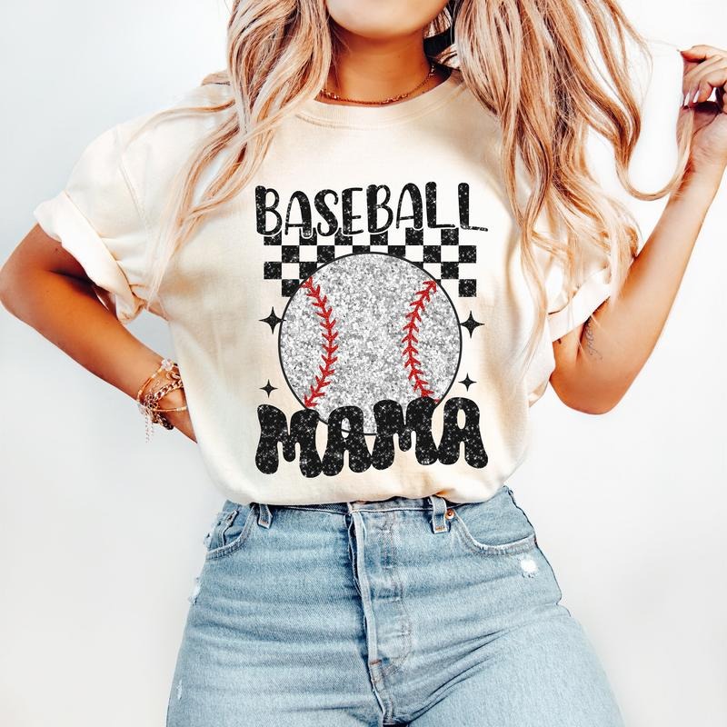 Retro Baseball Mama Shirt, Mom Baseball Shirt, Mom Life Baseball, Baseball Mom Tees, Unisex T-Shirt, Gifts For Mother Mama From Children, Short Sleeve Tee Shirt, Gifts Ideas For Mommy, Gifts For Birthday Fit Top