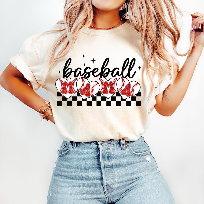 Retro Baseball Mama Shirt, Sports Mama Shirt Gift, Baseball Mom Shrt, Mother's Day Shirt Tee, Baseball, Unisex T-Shirt, Gifts For Mommy Mother, Short Sleeve Tee Shirt, Gifts For Birthday