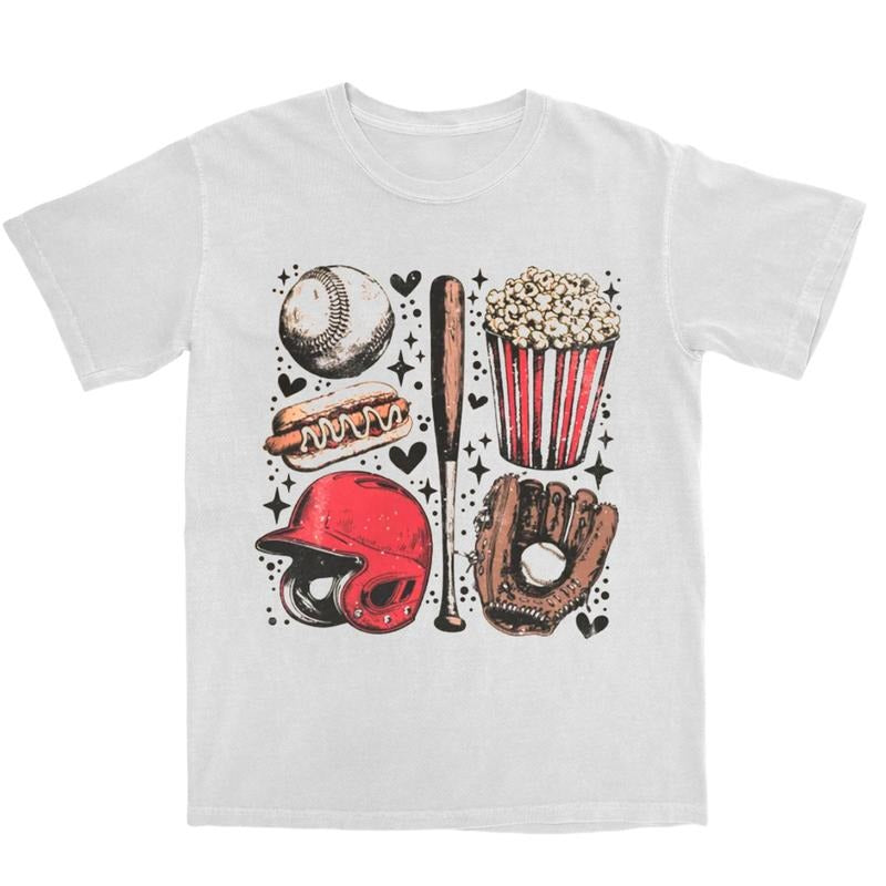 Retro Baseball Season Graphic Shirt, Vintage Sports Game Day TShirt, Baseball Mama Tee Womenswear Top Streetwear