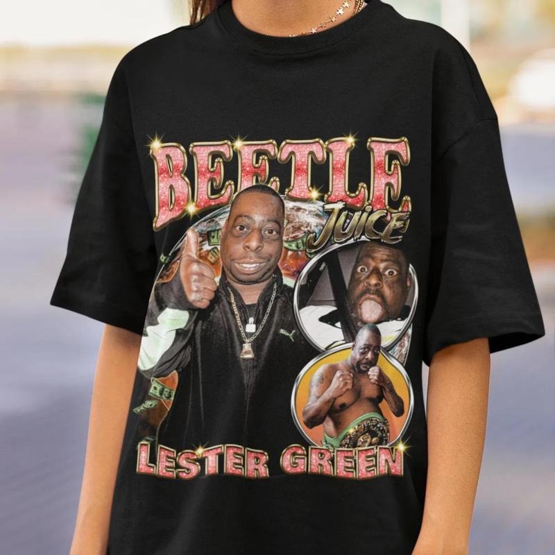 Retro Beetle juice Lester Green T Shirt, Funny Classic 90s Graphic Tee, Unisex, Gift For Her Him Vintage Bootleg, Y2k 90s Fans