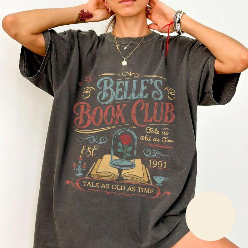 Retro Belle's Book Club shirt, Tale as old as time Beauti and the Beast shirt, Princess Tee, Book lover gift for her shirt