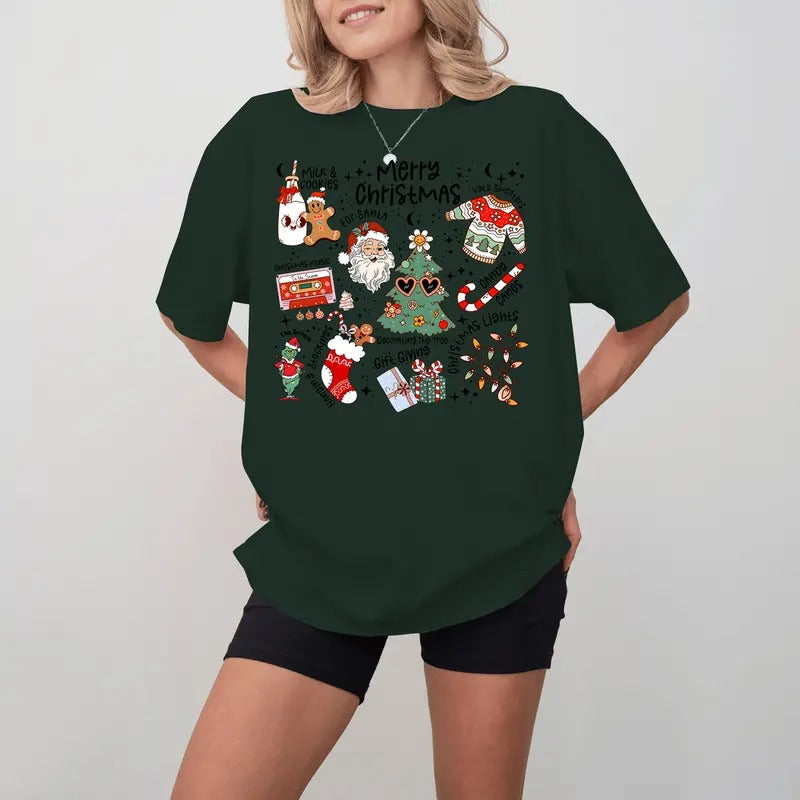 Retro Christmas Shirt, Santa Claus, Christmas Sweatshirt, Merry Christmas, Xmas vibes, Christmas Grinh Sweatshirt