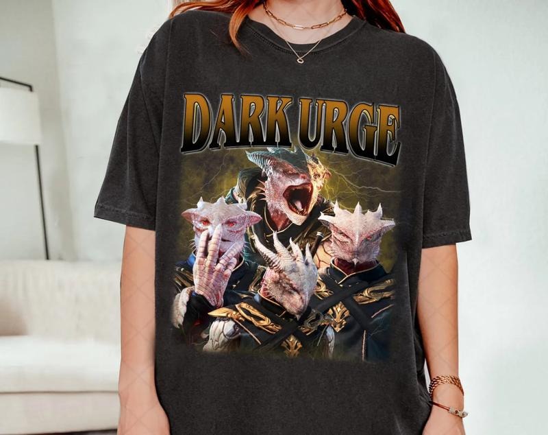 Retro Dark Urge Baldurs Gate 3 Shirt, Dark Urge Retro Shirt, Baldurs Gate 3 Merch, Gamer Shirt, Birthday Gifts Cotton Fabric
