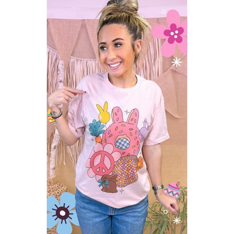Retro Easter Vibes Graphic T-Shirt