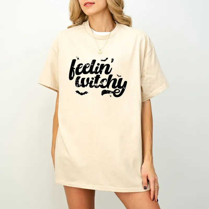 Retro Feeling Witchy Sweatshirt, Spooky Halloween Ghost Sweatshirt, Spooky Season, Fall Halloween Lover Shirt, Halloween Gift For Her, Fall Halloween Gift Shirt