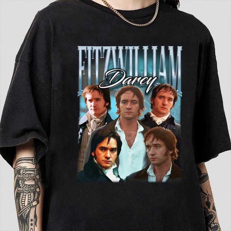 Retro Fitzwilliam Darcy Unisex T-Shirt, Fitzwilliam Darcy T-Shirt, Fitzwilliam Darcy T-Shirt, Pride and Prejudice T-Shirt