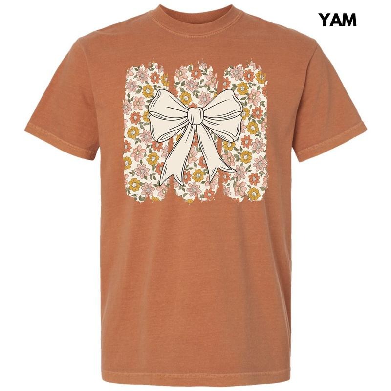 Retro Flower Bow Colors T-Shirt 'NLB'
