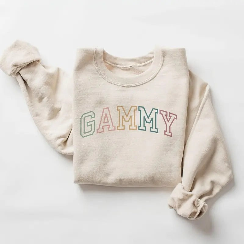 Retro Gammy Sweatshirt - Gift For Grandma - New Gammy Mothers Day Nana Shirt - Unisex Cotton Womenswear Hoodie