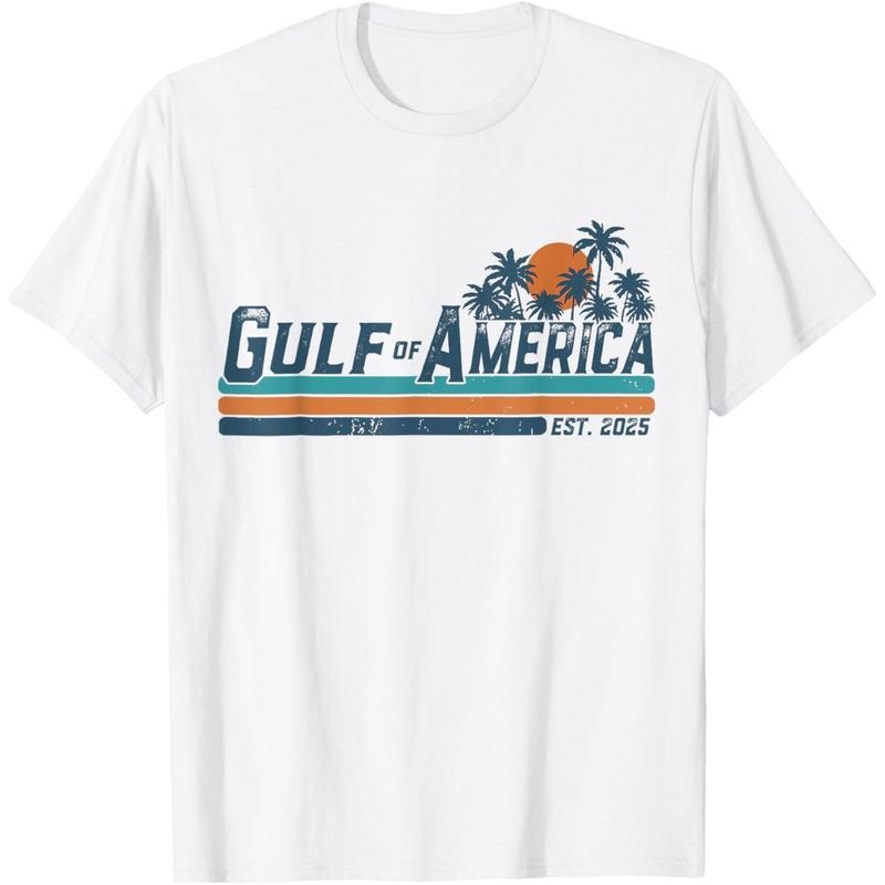 Retro Gulf Of USA America Est 2025 American Flag Gulf Mexico T-Shirt made in usastyle{n002}3