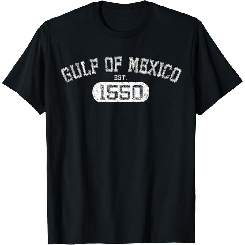 Retro Gulf of Mexico Est 1550 Mexican Flag for Men Women T-Shirt made in usa