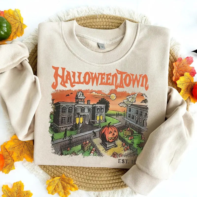 Retro Halloweentown Est 1998 Sweatshirt, Halloweentown University, Retro Halloween Sweatshirt,Halloween Pumpkin Shirt