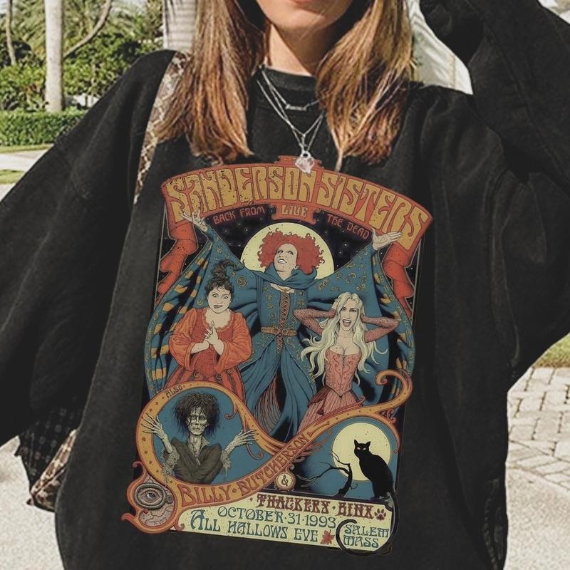 Retro Hocus Pocus Crewneck Sweatshirt, Halloween T-shirt