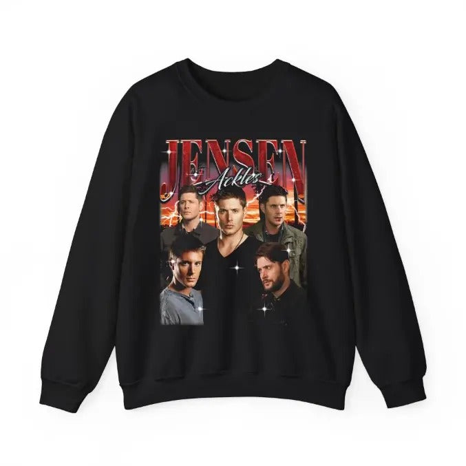 Retro Jensen Ackles Sweatshirt Dean Winchester Supernatural Sweatshirt, Jensen Ackles Sweatshirt, Dean Winchester Sweatshirt, Supernatural Sweatshirt, Vintage Jensen